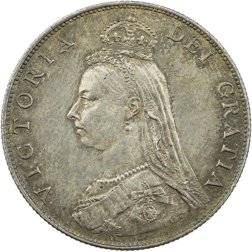 Pre-Owned 1887 UK Victoria Jubilee Head Florin Silver Coin - VAT Free