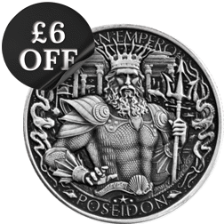 Mason Mint Mythical Cities Series: Atlantis 1oz Antique Finish Silver Round
