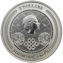 Pre-Owned 2021 Tokelau Chronos 1oz Silver Coin - VAT Free