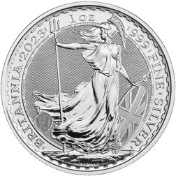 Pre-Owned 2023 UK Queen Elizabeth II Britannia 1oz Silver Coin - VAT Free