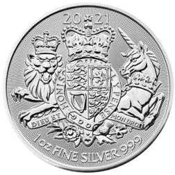 Pre-Owned UK Royal Arms 1oz Silver Coin Mixed Dates - VAT Free