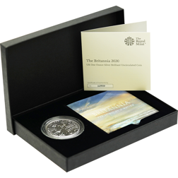 Pre-Owned 2020 UK The Britannia 1oz Brilliant Uncirculated Silver Coin - VAT Free
