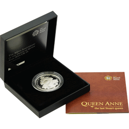 Pre-Owned 2014 UK 300th Anniversary of The Death of Queen Anne Silver Proof £5 Coin - VAT Free