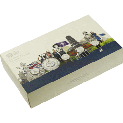 Pre-Owned 2019 UK '50 Years of the 50p' British Culture Silver Proof 5-Coin Collection - VAT Free