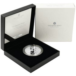 Pre-Owned 2022 UK Queen's Reign Honours and Investitures £5 Silver Proof Coin - VAT Free