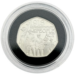Pre-Owned 2018 UK Representation of the People Act 50p Silver Proof Coin - VAT Free