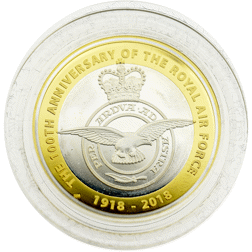 Pre-Owned 2018 UK RAF Centenary Badge £2 Piedfort Proof Silver Coin - VAT Free
