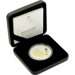 Pre-Owned 2021 St Helena Napoleon's Angel 1oz Silver Proof Gilded Coin - VAT Free