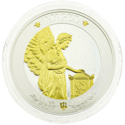Pre-Owned 2021 St Helena Napoleon's Angel 1oz Silver Proof Gilded Coin - VAT Free