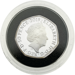 Pre-Owned 2019 UK Stephen Hawking 50p Silver Proof Coin - Missing Outer Box - VAT Free