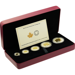 Pre-Owned 2014 Royal Canadian Mint Maple Proof Silver 5-Coin Fractional Set - VAT Free