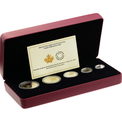 Pre-Owned 2016 Royal Canadian Mint Maple Proof Silver 5-Coin Fractional Set - VAT Free