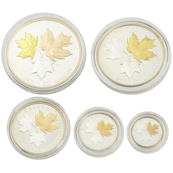 Pre-Owned 2016 Royal Canadian Mint Maple Proof Silver 5-Coin Fractional Set - VAT Free
