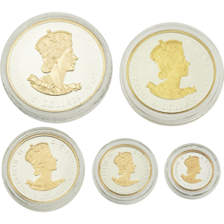 Pre-Owned 2016 Royal Canadian Mint Maple Proof Silver 5-Coin Fractional Set - VAT Free