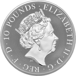Pre-Owned 2022 UK Tudor Beasts The Lion Of England 10oz Silver Coin - VAT Free