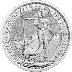 Pre-Owned 2023 UK Queen Elizabeth II Britannia 1/4oz Silver Coin - VAT Free