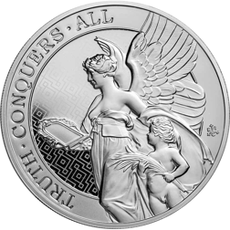 2022 St Helena The Queen's Virtues: Truth Angel 5oz Silver Coin