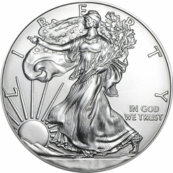 Pre-Owned USA Eagle 1oz Silver Coins - Mixed Dates