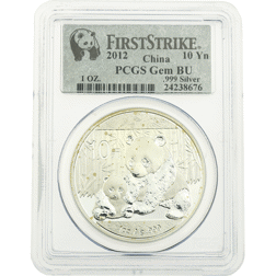 Pre-Owned 2012 Chinese Panda 1oz Silver Coin PCGS Graded Gem BU - 24238676 - VAT Free