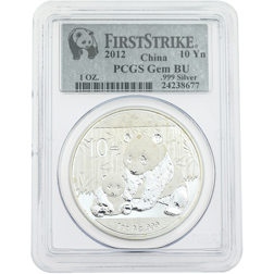 Pre-Owned 2012 Chinese Panda 1oz Silver Coin PCGS Graded Gem BU - 24238677 - VAT Free