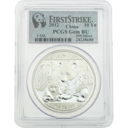 Pre-Owned 2012 Chinese Panda 1oz Silver Coin PCGS Graded Gem BU - 24238680 - VAT Free