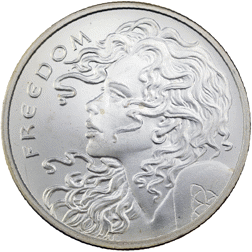 Pre-Owned 2016 Freedom Girl 1oz Silver Round