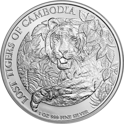 2023 Cambodia Lost Tigers 1oz Silver Coin