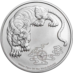 2023 Samoa Four Guardians White Tiger 1oz Silver Coin