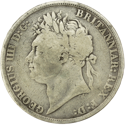 Pre-Owned 1822 UK George IIII Crown Silver Coin - VAT Free