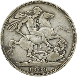 Pre-Owned 1900 Victoria Crown Silver Coin - VAT Free
