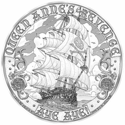 Mason Mint Blackbeard 1oz Antique Finish Silver Round