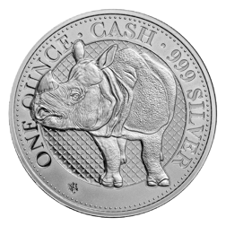 2022 St. Helena Rhino 1oz Silver Coin