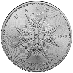2023 Malta Maltese Cross 1oz Silver Coin