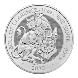 2023 UK Tudor Beasts Bull of Clarence 10oz Silver Coin