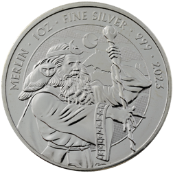 2023 UK Merlin Myths and Legends 1oz Silver Coin - Second Quality