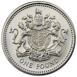 Pre-Owned 1983 UK £1 Silver Piedfort Proof Coin - VAT Free