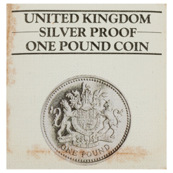 Pre-Owned 1983 UK £1 Silver Piedfort Proof Coin - VAT Free