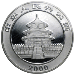 Pre-Owned 2000 Chinese Panda 1oz Silver Coin - VAT Free
