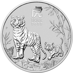 Pre-Owned 2022 Australian Lunar Tiger 1kg Silver Coin - VAT Free