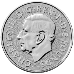 Pre-Owned 2023 UK Tudor Beasts Bull of Clarence 2oz Silver Coin - VAT Free