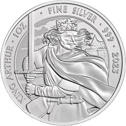 2023 UK King Arthur Myths and Legends 1oz Silver Coin - In Individual Capsule and Box