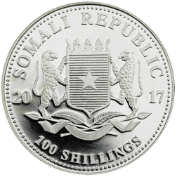 Pre-Owned 2017 Somalian Elephant Rooster Privy 1oz Silver Coin - VAT Free