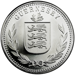 Pre-Owned Guernsey 8 Doubles £2 Silver Coin - Mixed Dates - VAT Free