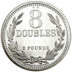 Pre-Owned Guernsey 8 Doubles £2 Silver Coin - Mixed Dates - VAT Free
