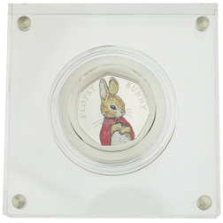 Pre-Owned 2018 UK Beatrix Potter 'Flopsy Bunny' 50p Silver Proof Coin & Book Gift Set - VAT Free