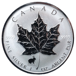 Pre-Owned 1999 Canadian Maple Privy Rabbit 1oz Silver Coin - VAT Free ...