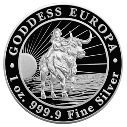 Pre-Owned 2022 Tokelau Goddess Europa 1oz Silver Coin - VAT Free