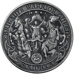 Boudicca: Britain's Warrior Queen 1oz Silver Round - Antique Finish