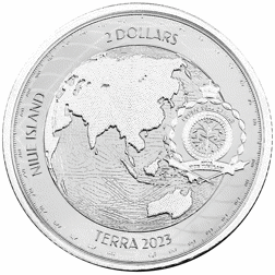 Pre-Owned 2023 Niue Planet Terra 1oz Silver Coin - VAT Free