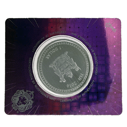 Pre-Owned 2016 Fiji Crested Iguana 1oz Silver Coin in Certi-Lock - VAT Free